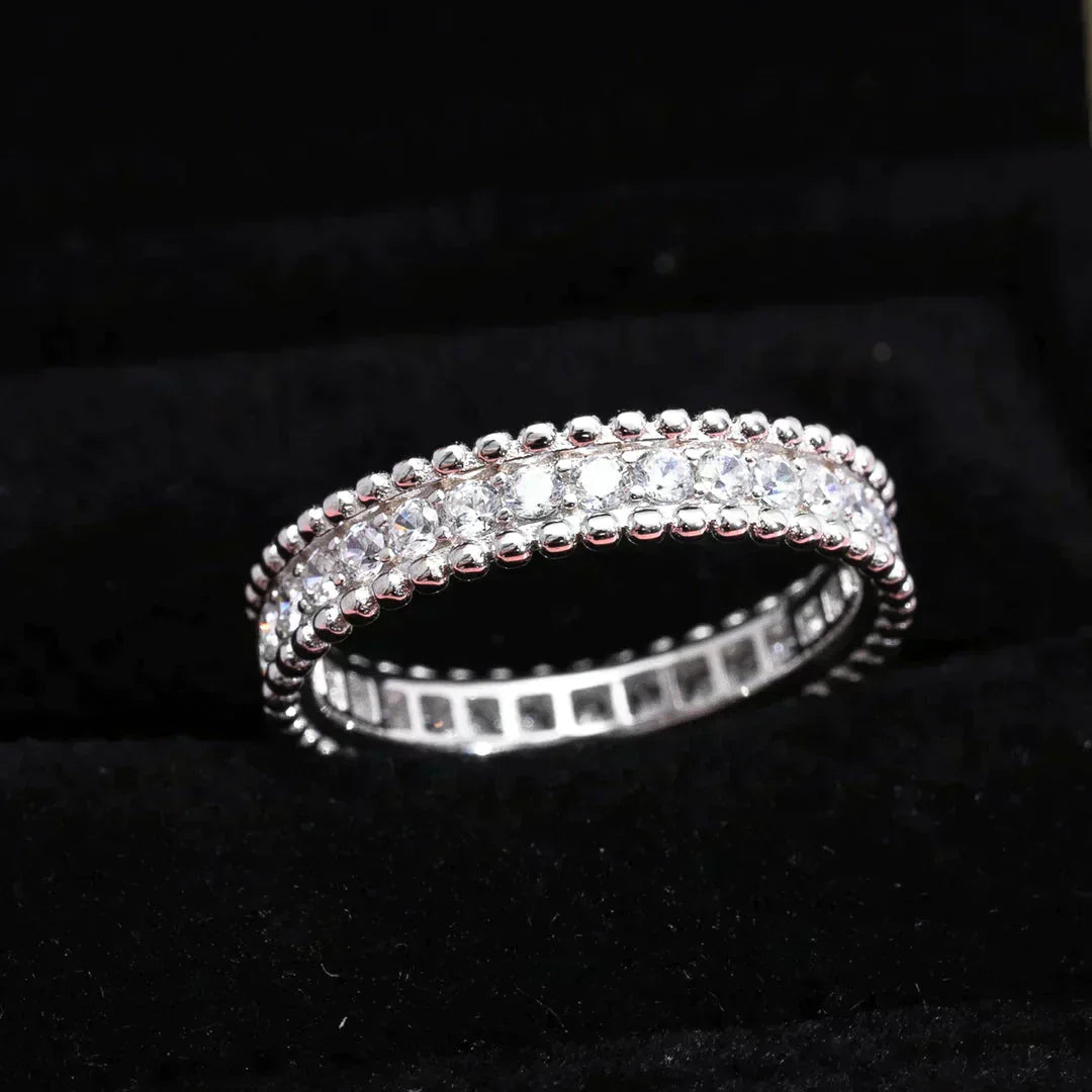 GlowPERLEE DIAMOND SILVER RING