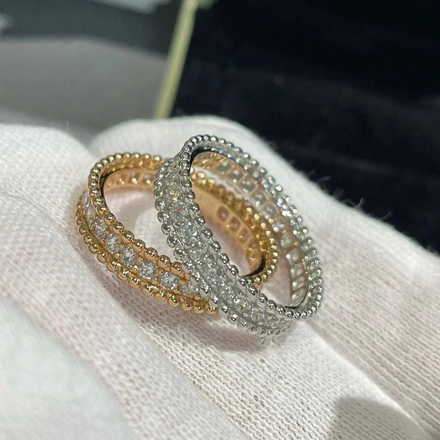 GlowPERLEE DIAMOND ROSE GOLD RING