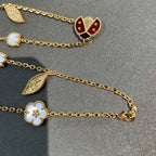 GlowLUCKY SPRING 15 MOTIFS GOLD NECKLACE