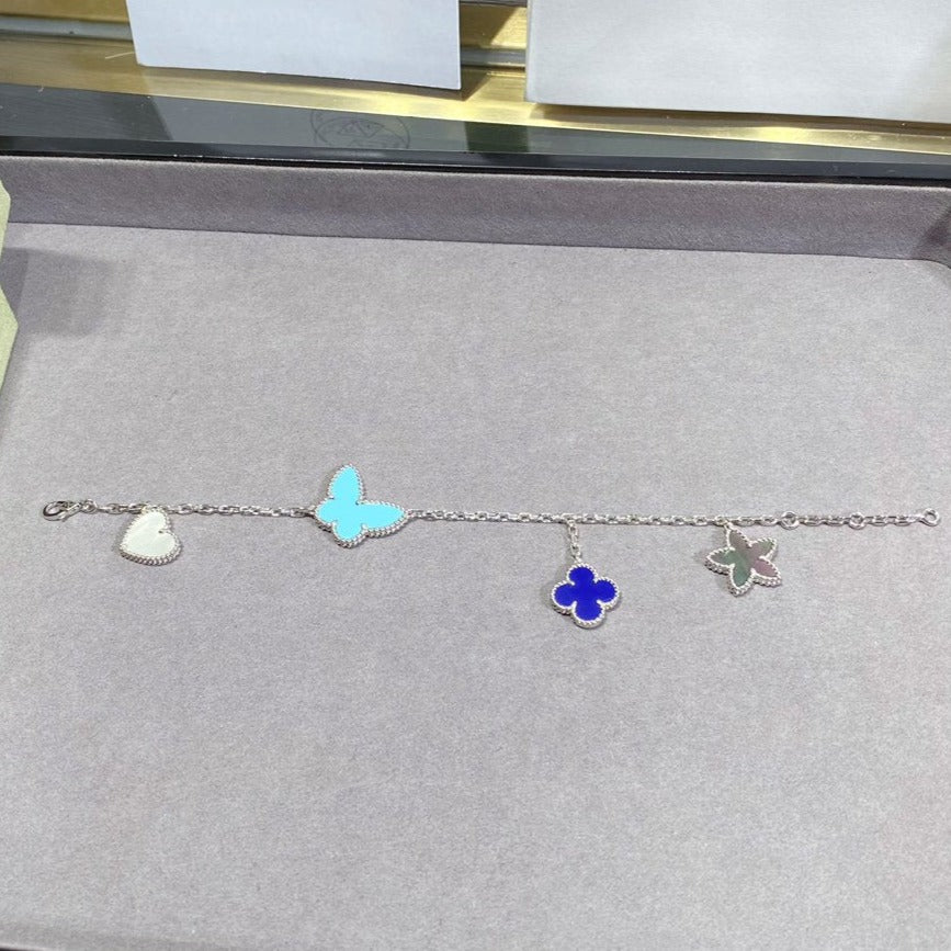 GlowLUCKY SPRING SILVER BRACELET 4 MOTIF