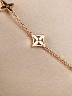 GlowSTAR AND SUN 7 MOTIFS GOLD BRACELET