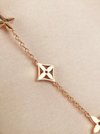 GlowSTAR AND SUN 7 MOTIFS GOLD BRACELET