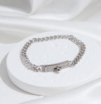 GlowKELLY CHAIN SILVER DIAMOND BRACELET