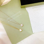 GlowCLOVER MINI 9.5MM WHITE MOTHER-OF-PEARL NECKLACE