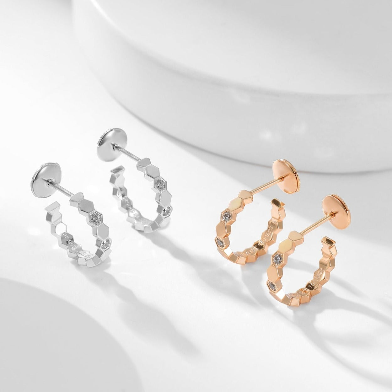 GlowBEE LOVE DIAMOND HOOP EARRINGS
