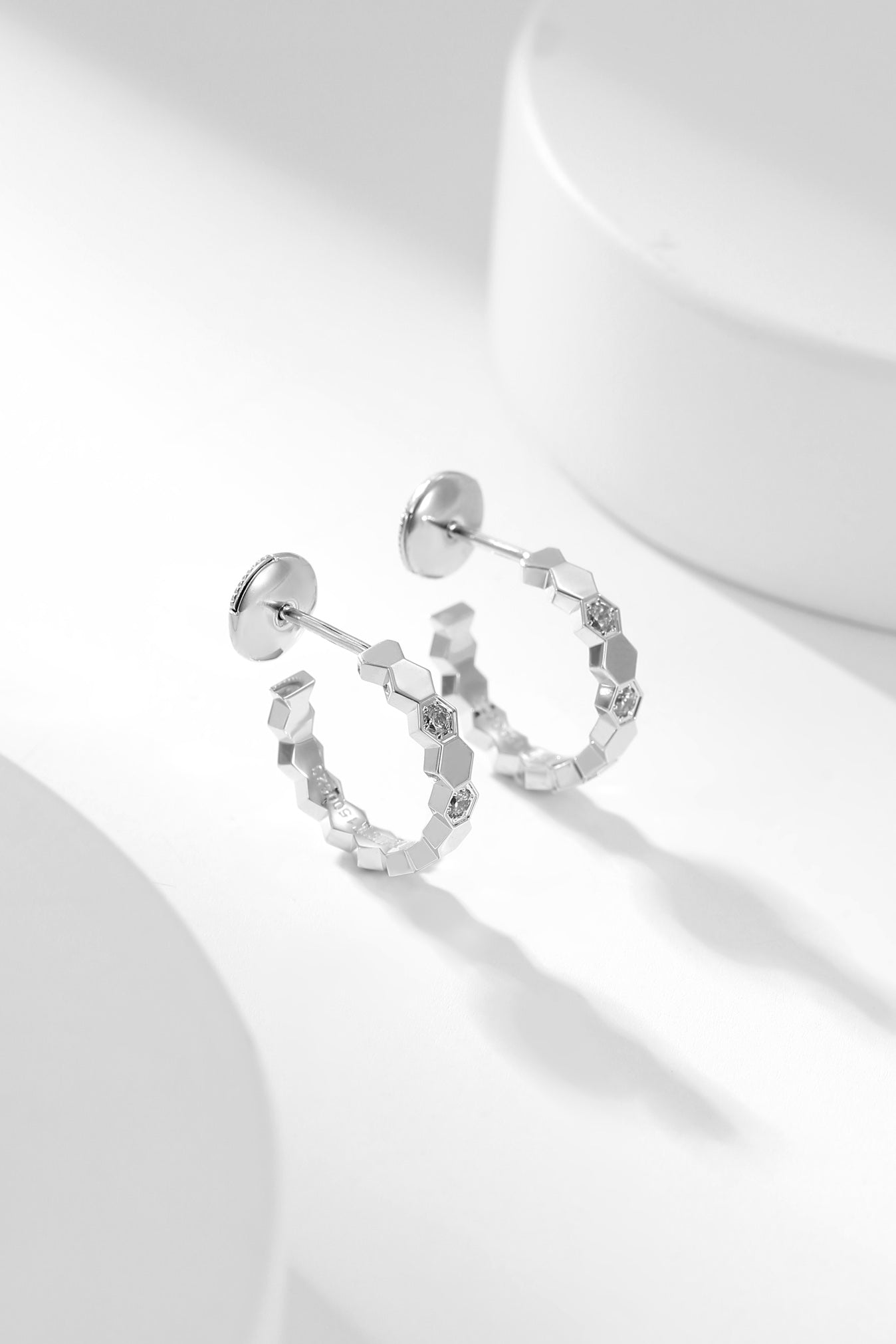 GlowBEE LOVE DIAMOND HOOP EARRINGS