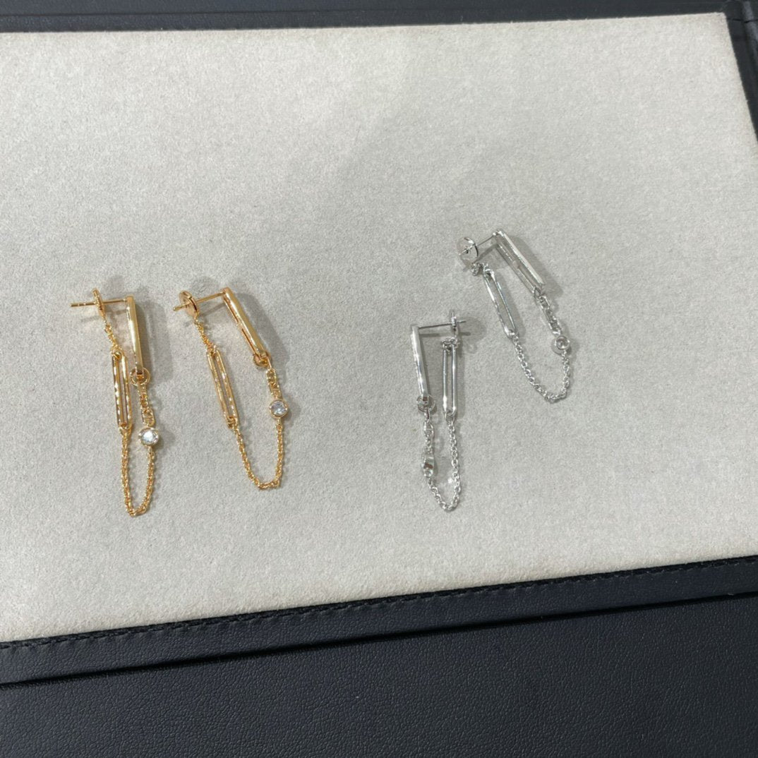 GlowCHAINE CHAOS DIAMOND DROP EARRINGS