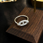 GlowRONDE SMALL SILVER DIAMOND RING