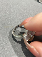 GlowCLOVER SILVER MOP DIAMOND RING