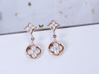 GlowSTAR AND SUN PINK GOLD MOP DROP EARRINGS