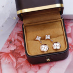 GlowSTAR AND SUN PINK GOLD MOP DROP EARRINGS