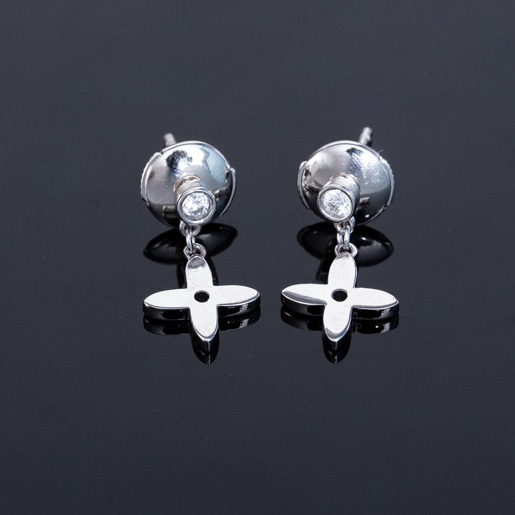 GlowVIDYLLE SILVER DIAMOND MINI DROP EARRINGS