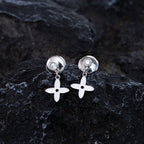 GlowVIDYLLE SILVER DIAMOND MINI DROP EARRINGS