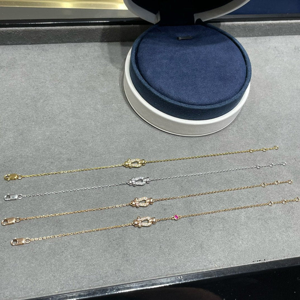 GlowFORCE 10 DIAMOND CHAIN LINK PINK GOLD BRACELET