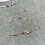 GlowFORCE 10 DIAMOND CHAIN LINK PINK GOLD BRACELET