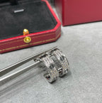 GlowLOVE CERAMIC DIAMOND PAVED SILVER EARRINGS