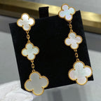 GlowCLOVER MOP 3 MOTIFS GOLD EARRINGS