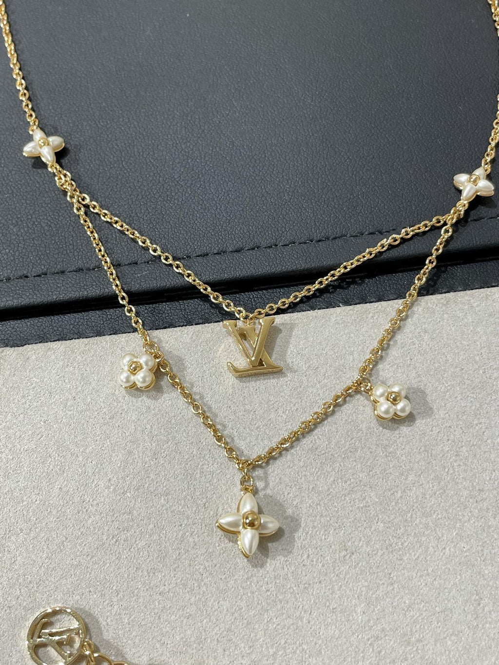 GlowFLOWERGRAM GOLD MOP DOUBLE ROW NECKLACE