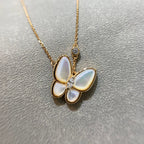 GlowBUTTERFLY MOP DIAMOND NECKLACE