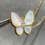 GlowBUTTERFLY MOP DIAMOND NECKLACE