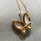 GlowBUTTERFLY MOP DIAMOND NECKLACE