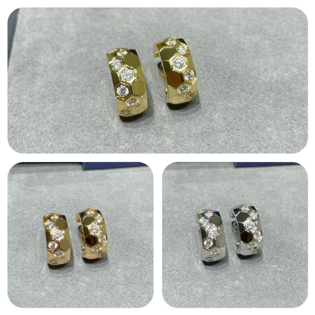 GlowBEE LOVE DIAMOND HOOP EARRINGS