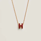 GlowHM CLIC RED ENAMEL GOLD NECKLACE