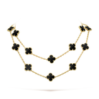 GlowCLOVER 20 MOTIFS ONYX NECKLACE