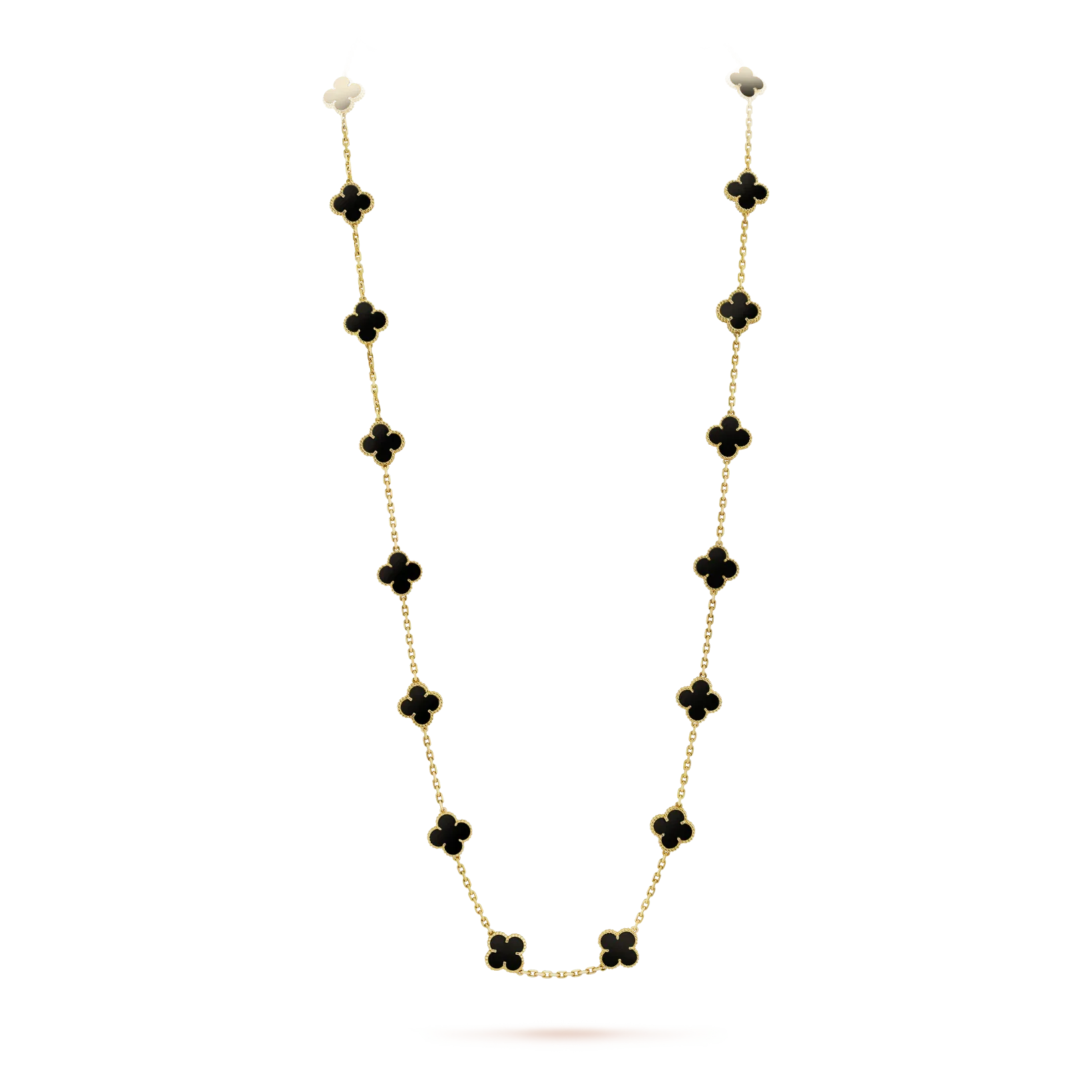 GlowCLOVER 20 MOTIFS ONYX NECKLACE