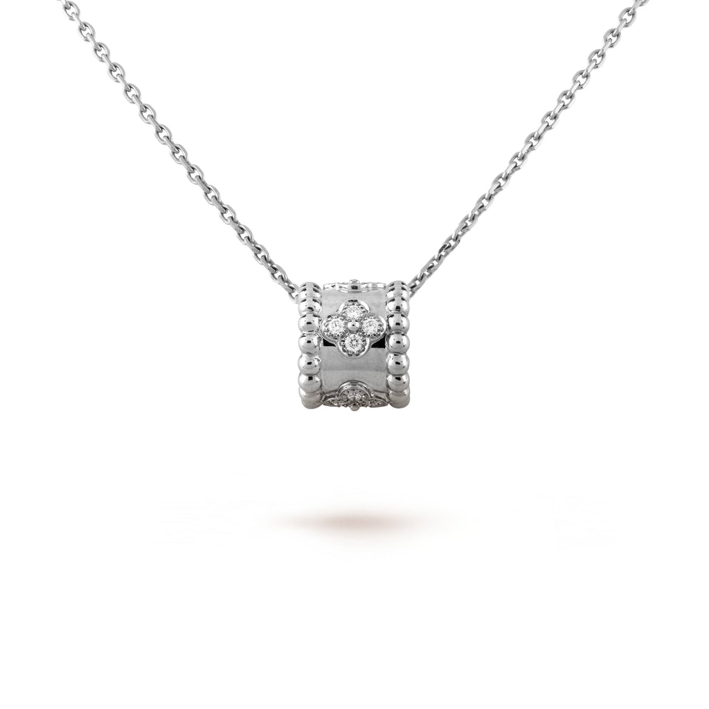 GlowPERLEE PEDANT SIVLER DIAMOND NECKLACE