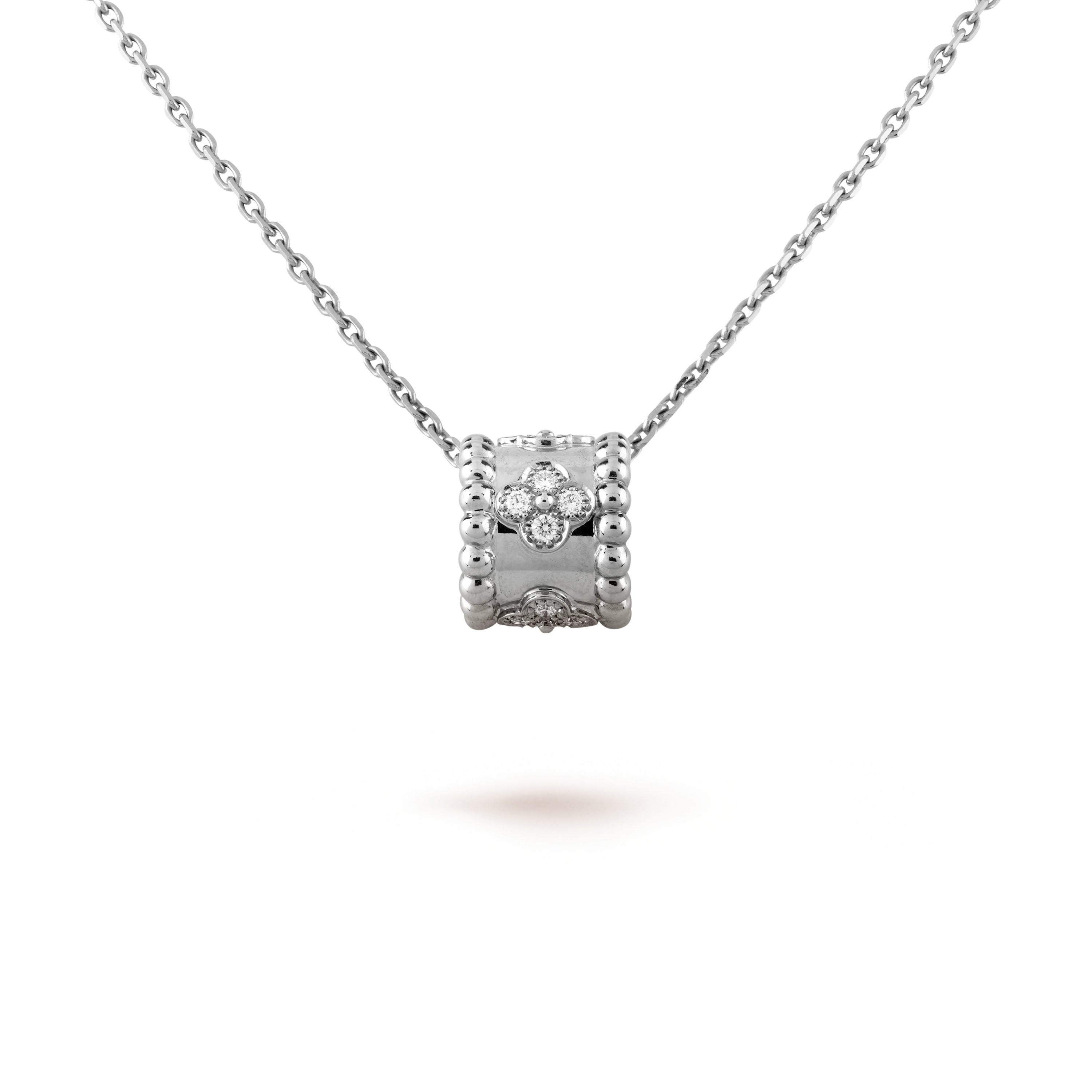 GlowPERLEE PEDANT SIVLER DIAMOND NECKLACE