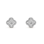 GlowCLOVER MINI DIAMOND STUD EARRINGS
