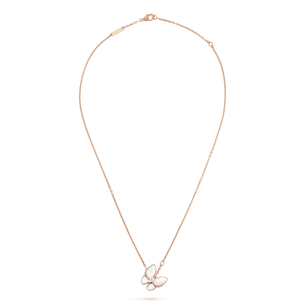 GlowBUTTERFLY MOP DIAMOND NECKLACE