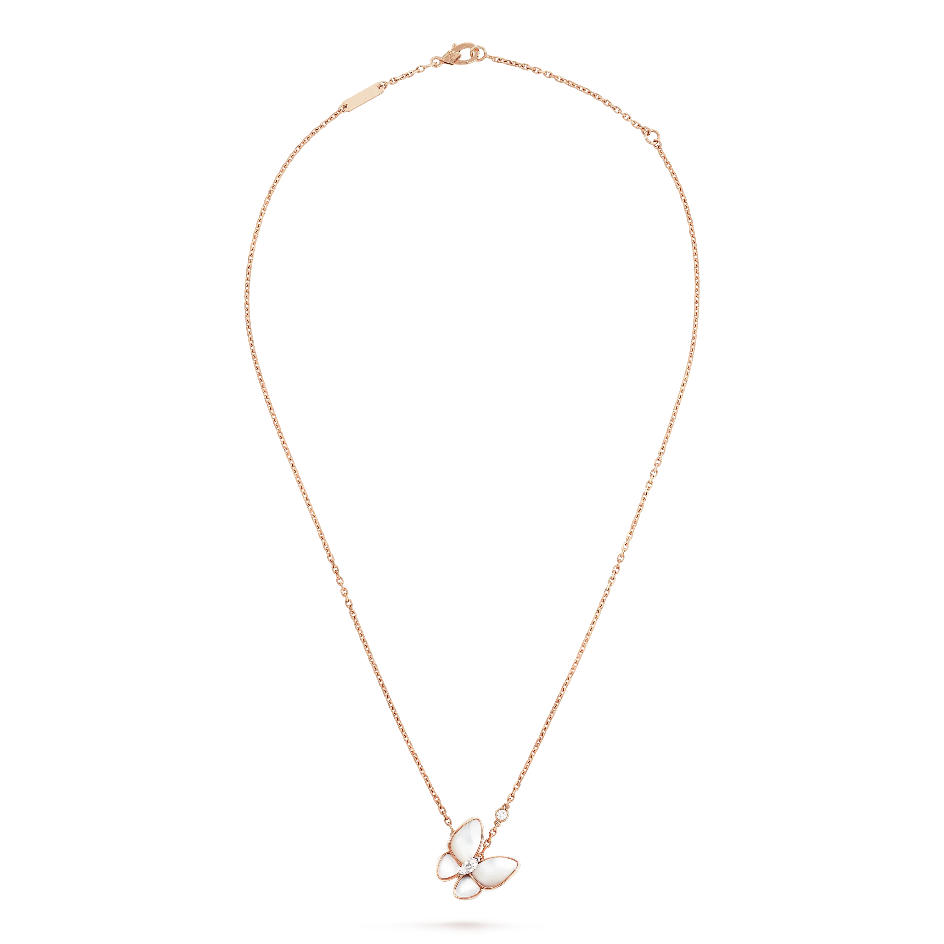 GlowBUTTERFLY MOP DIAMOND NECKLACE