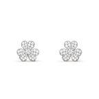 GlowCLOVER COMOS DIAMOND EARRINGS SILVER