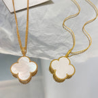GlowCLOVER 25MM MOP LARGE PENDANT NECKLACE