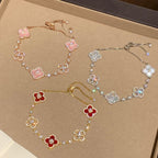 GlowCLOVER 5 MOTIF PINK BLUE RED WHITE BRACELET