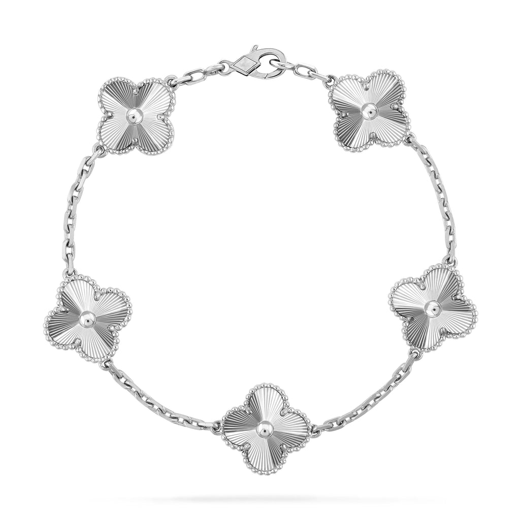GlowCLOVER SILVER 5 MOTIFS BRACELET