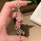 GlowCLOVER 5 MOTIF PINK BLUE RED WHITE BRACELET