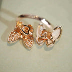 GlowTWIN BUTTERFLY DIAMOND MOP RING