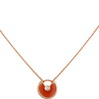 GlowAMULETTE GOLD CARNELIAN ONYX NECKLACE