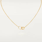 GlowLOVE NECKLACE DOUBLE RING GOLD