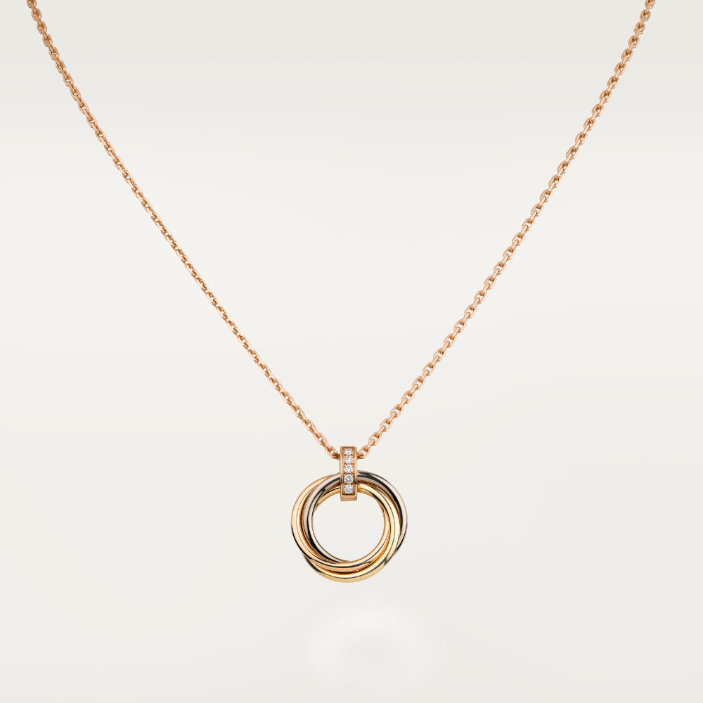 GlowTRINITY NECKLACE GOLD  DIAMONDS