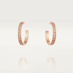 GlowLOVE DIAMOND PINK GOLD HOOP EARRINGS