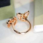 GlowTWIN BUTTERFLY DIAMOND MOP RING
