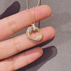 GlowTRINITY NECKLACE GOLD  DIAMONDS