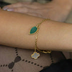 GlowLUCKY SPRING 5 MOTIF GOLD BRACELET