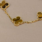 GlowCLOVER  5 MOTIFS TIGER EYE BRACELET