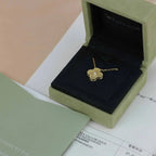 GlowCLOVER 15MM DIAMOND GOLD MOTHER OF PEARL NECKLACE