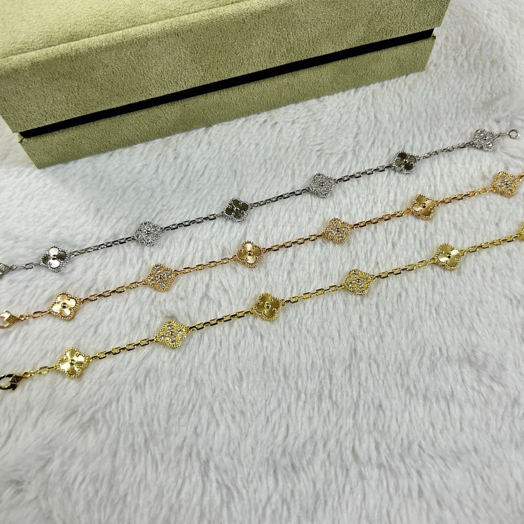 [Glow]CLOVER 6 MOTIF DIAMOND LASER BRACELET